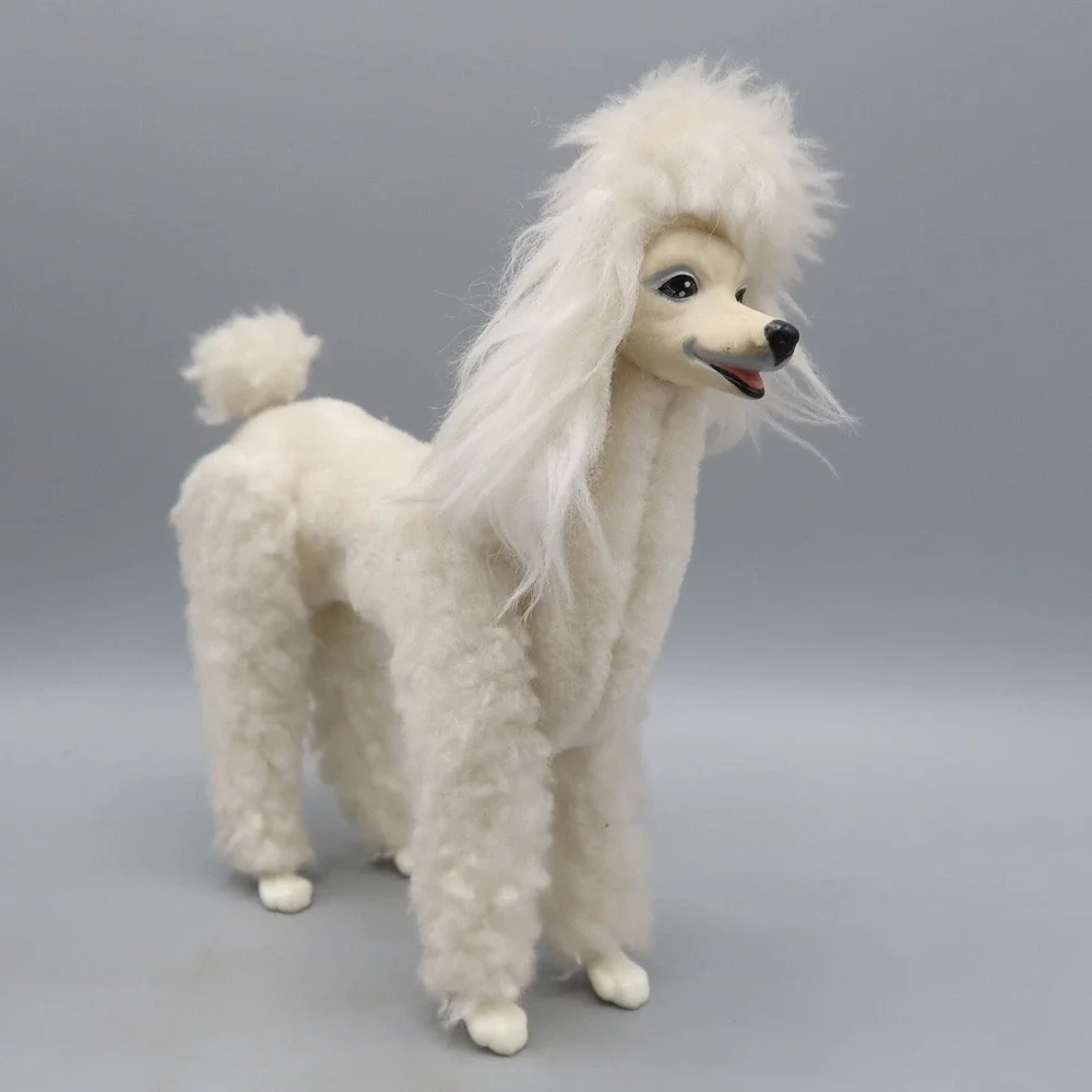 1980 Barbie Poodle Prince Dog Vintage Poseable White Fluffy Vinyl Face and Feet